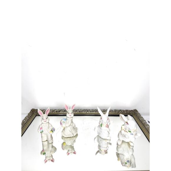 Two Sets of Vintage Easter Bunny Figurines - Picture 1 of 9